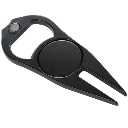 Black Bottle Opener Divot Tool with Ball Marker plain
