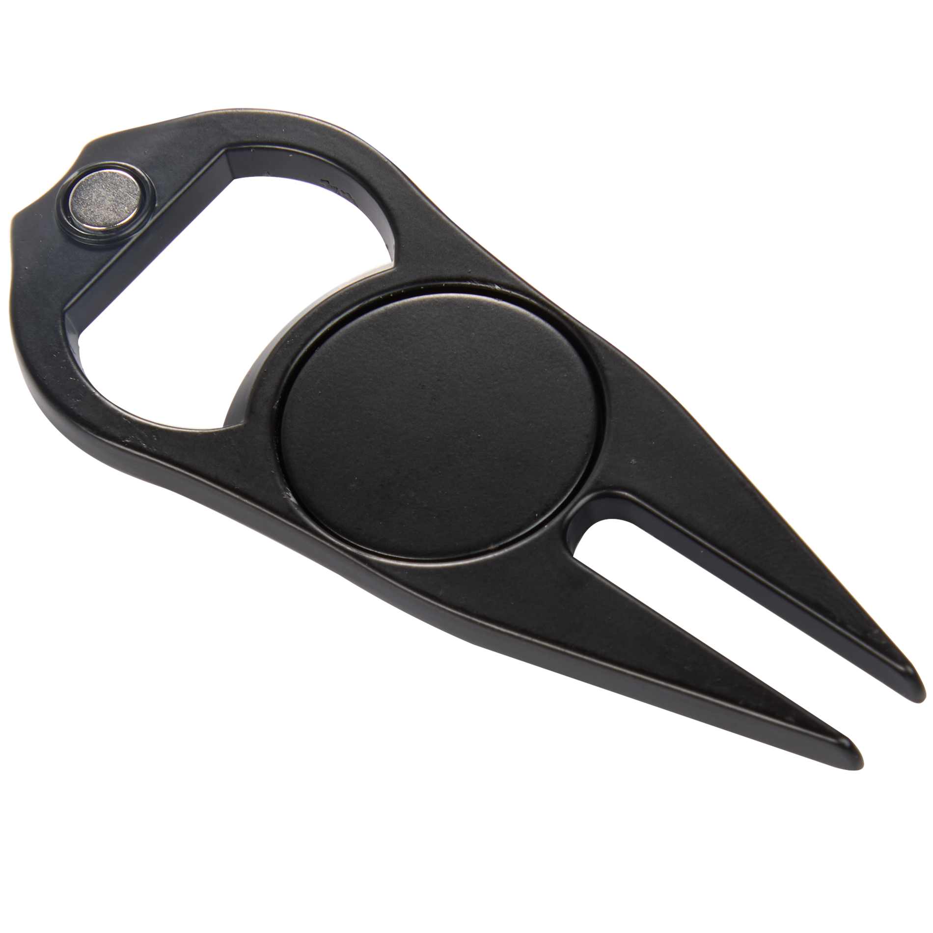 Black Bottle Opener Divot Tool with Ball Marker plain