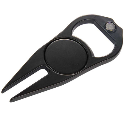 Black Bottle Opener Divot Tool with Ball Marker plain
