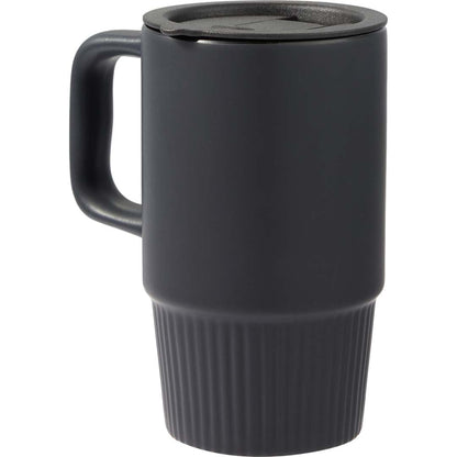 Black Camden 13oz Ceramic Mug w/ Lid plain