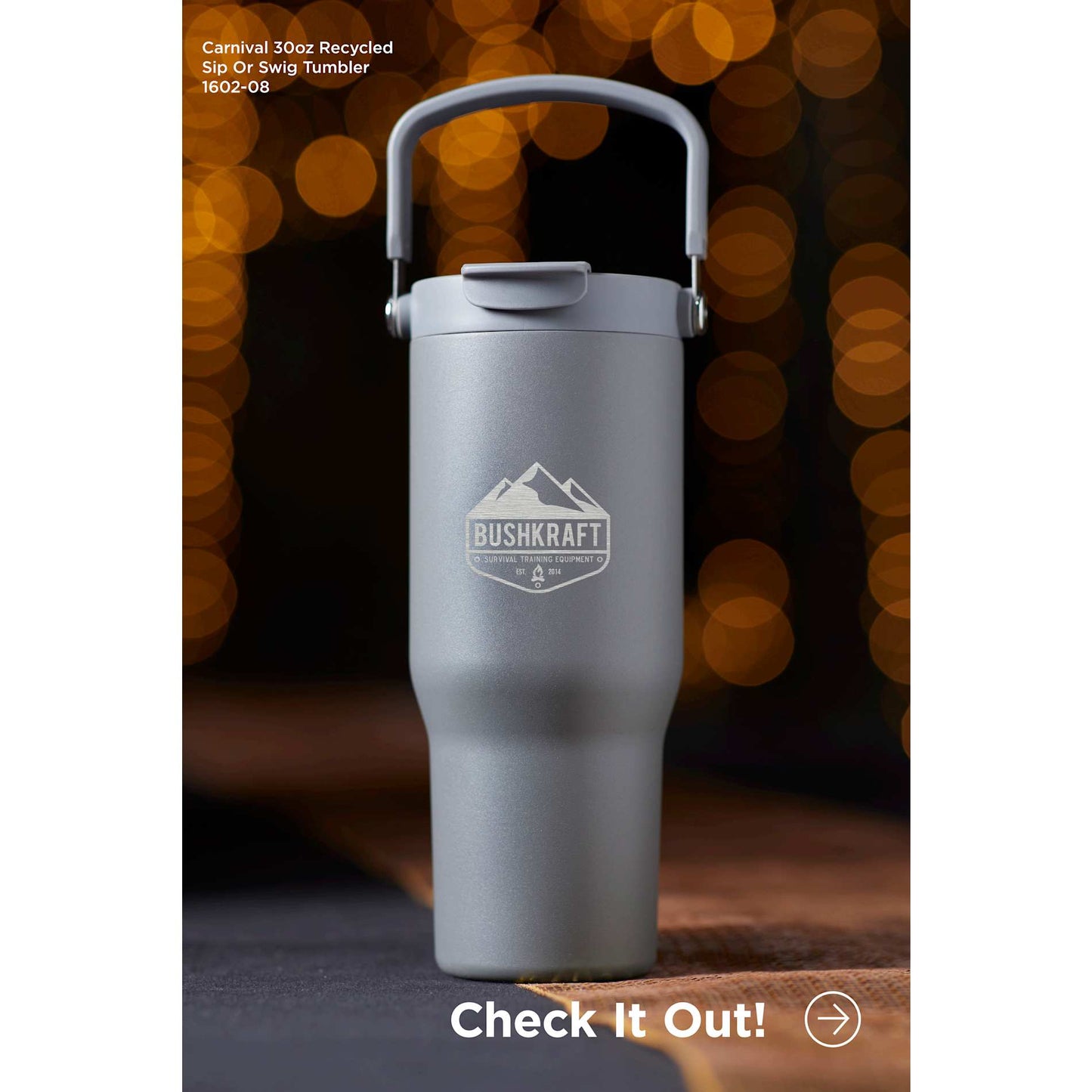 Black Carnival Recycled Sip Or Swig Tumbler 30oz