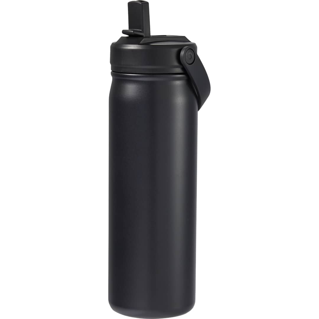 Black Carpo 20oz Straw lid Vacuum Bottle plain