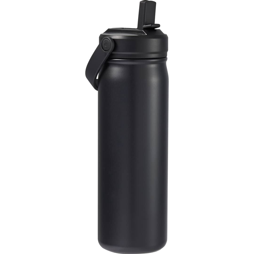Black Carpo 20oz Straw lid Vacuum Bottle plain