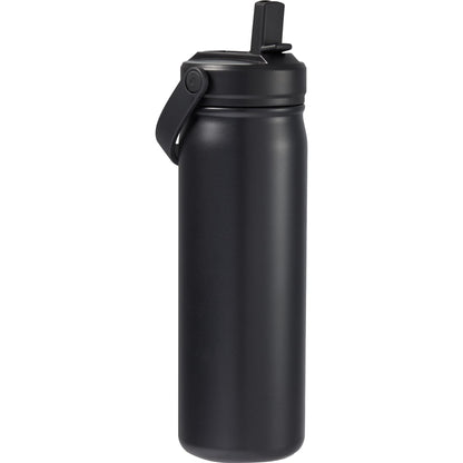 Black Carpo 20oz Straw lid Vacuum Bottle plain