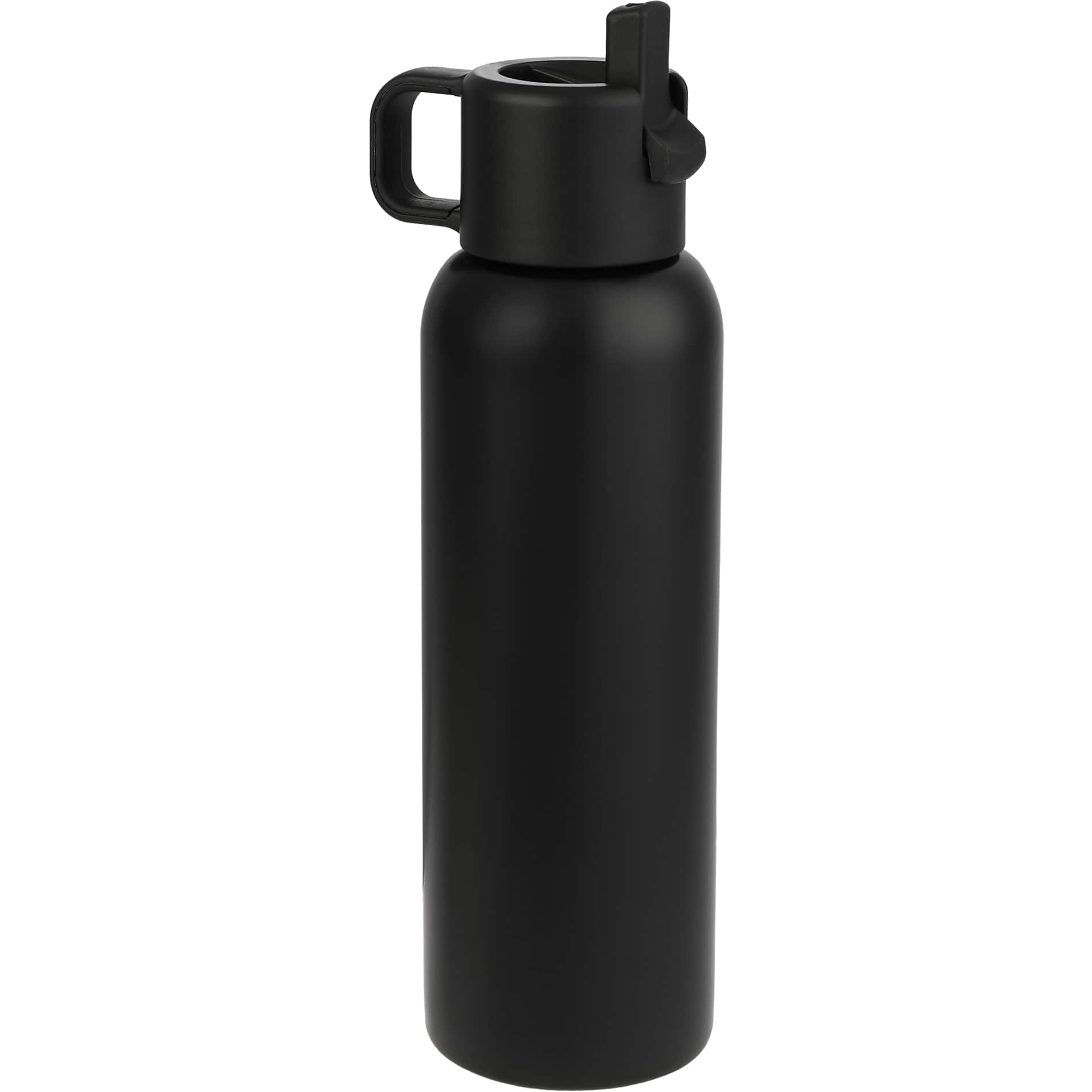 Black Clio Straw Lid Vacuum Bottle 22oz plain