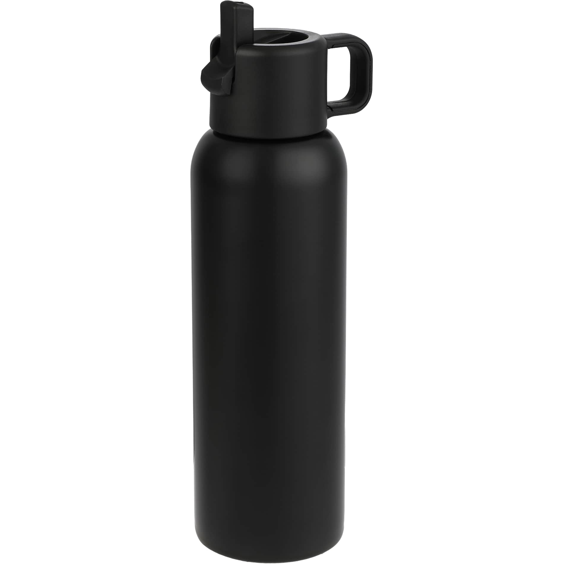 Black Clio Straw Lid Vacuum Bottle 22oz plain