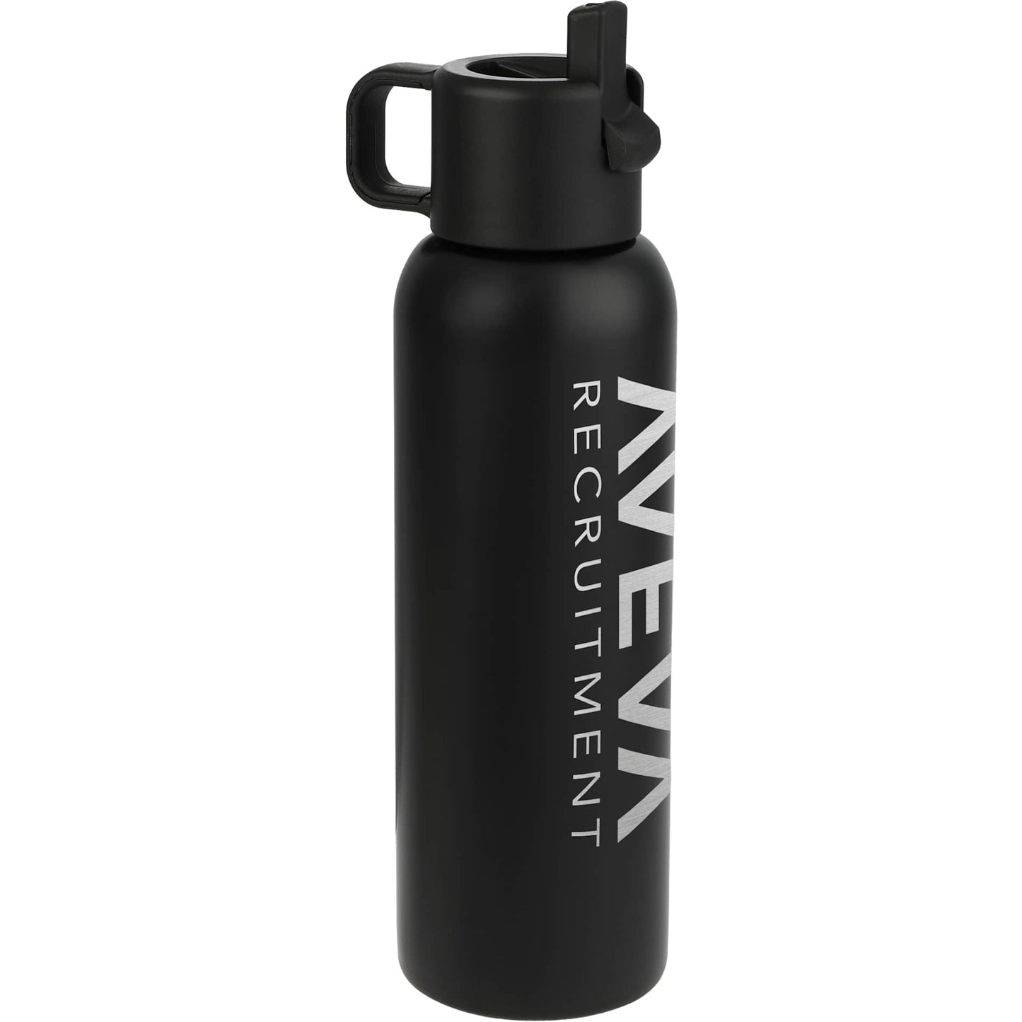 Black Clio Straw Lid Vacuum Bottle 22oz