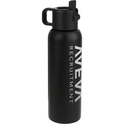 Black Clio Straw Lid Vacuum Bottle 22oz