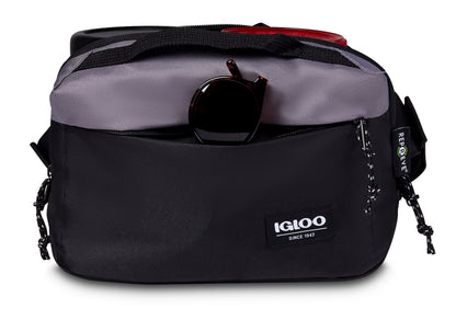 Black-Dark Grey Igloo® Fundamentals Hip Pack Cooler plain