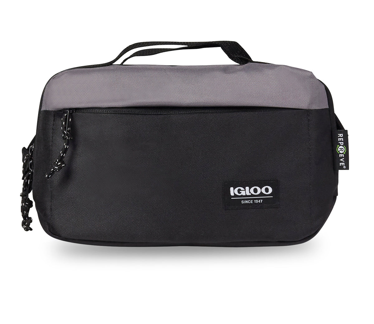 Black-Dark Grey Igloo® Fundamentals Hip Pack Cooler plain