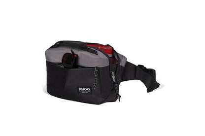 Black-Dark Grey Igloo® Fundamentals Hip Pack Cooler plain