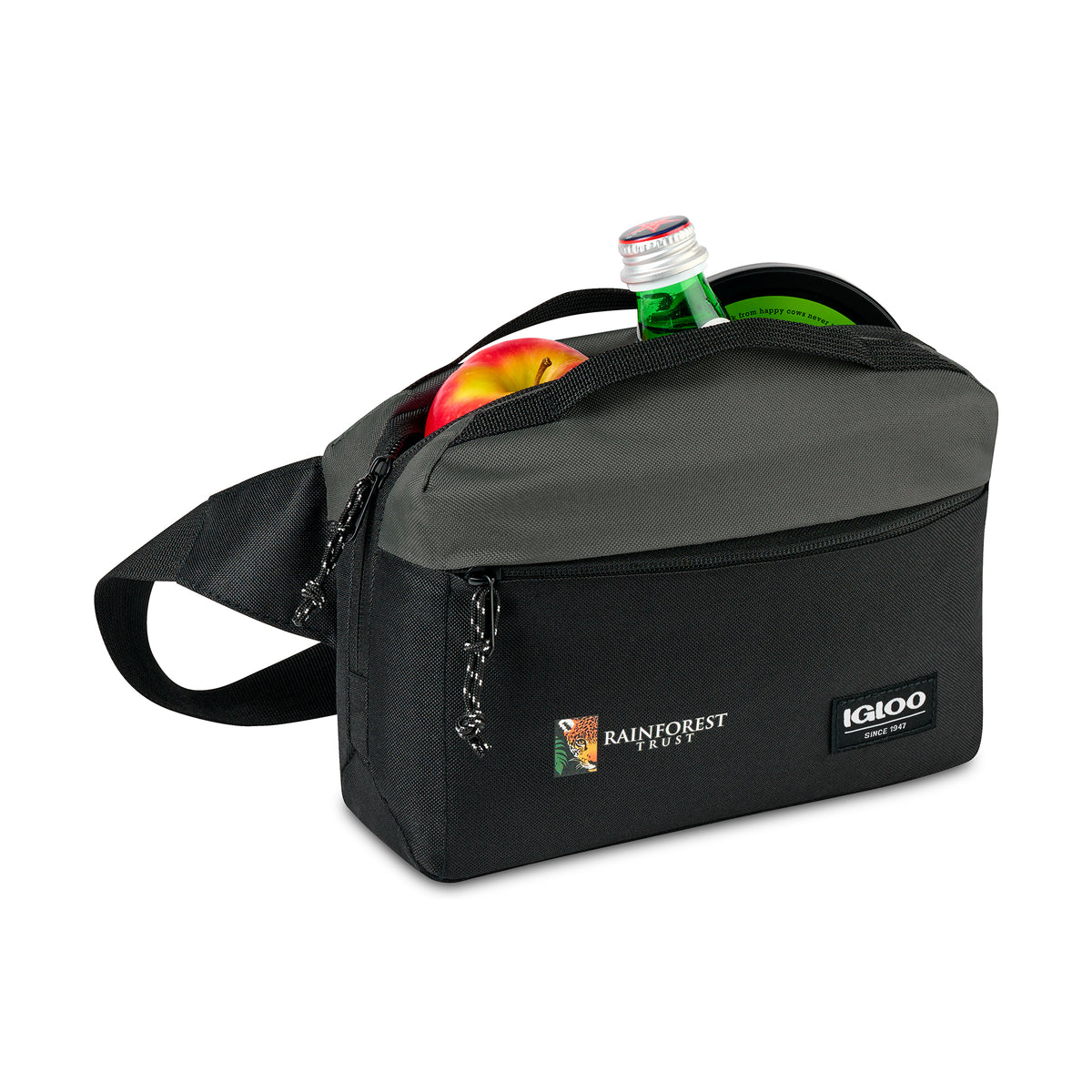 Black-Dark Grey Igloo® Fundamentals Hip Pack Cooler