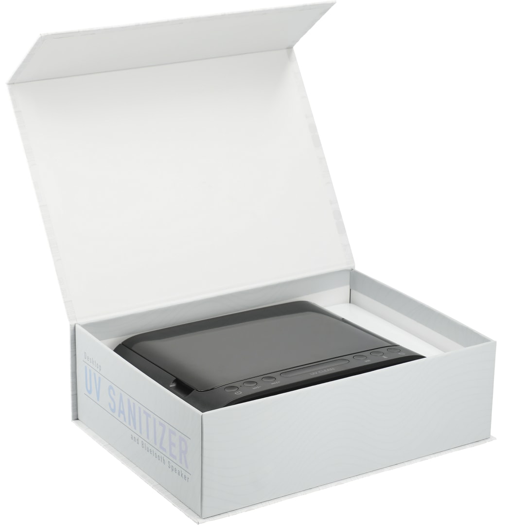 Black Desktop UV Sanitizer and Bluetooth Speaker
