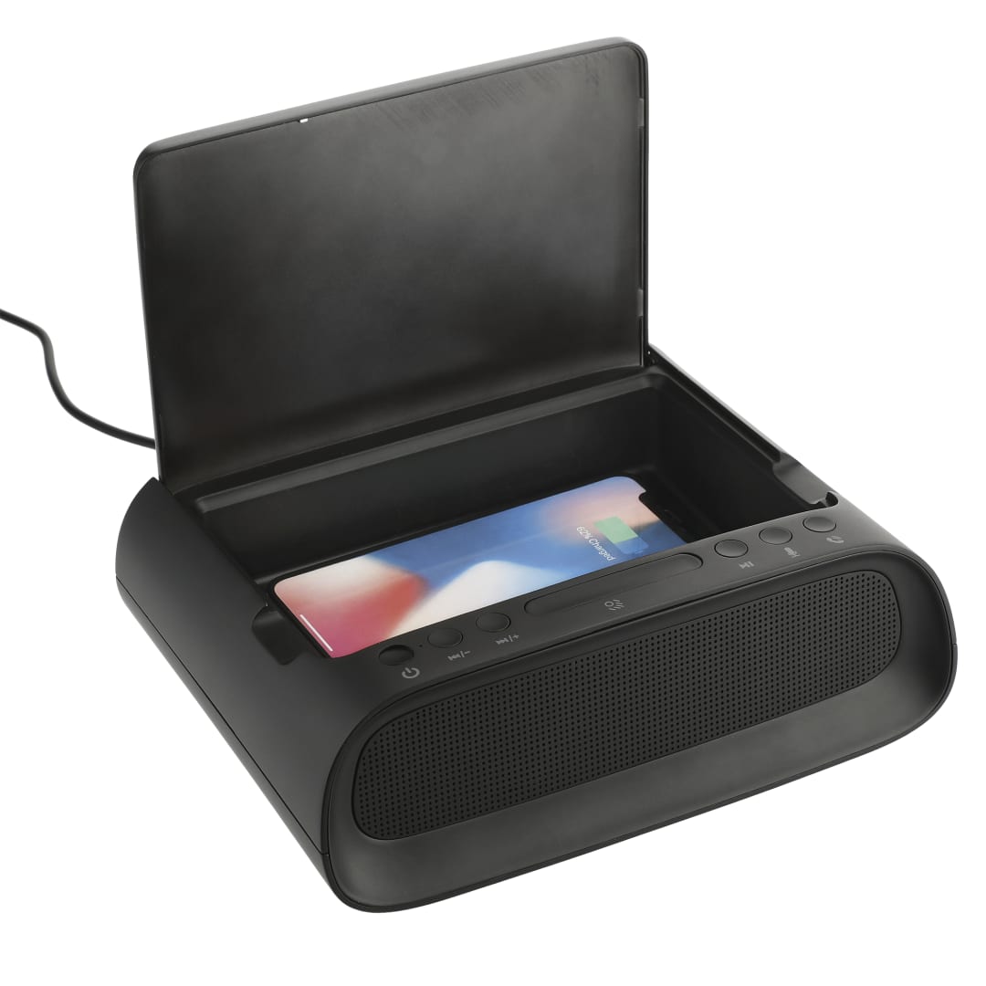 Black Desktop UV Sanitizer and Bluetooth Speaker