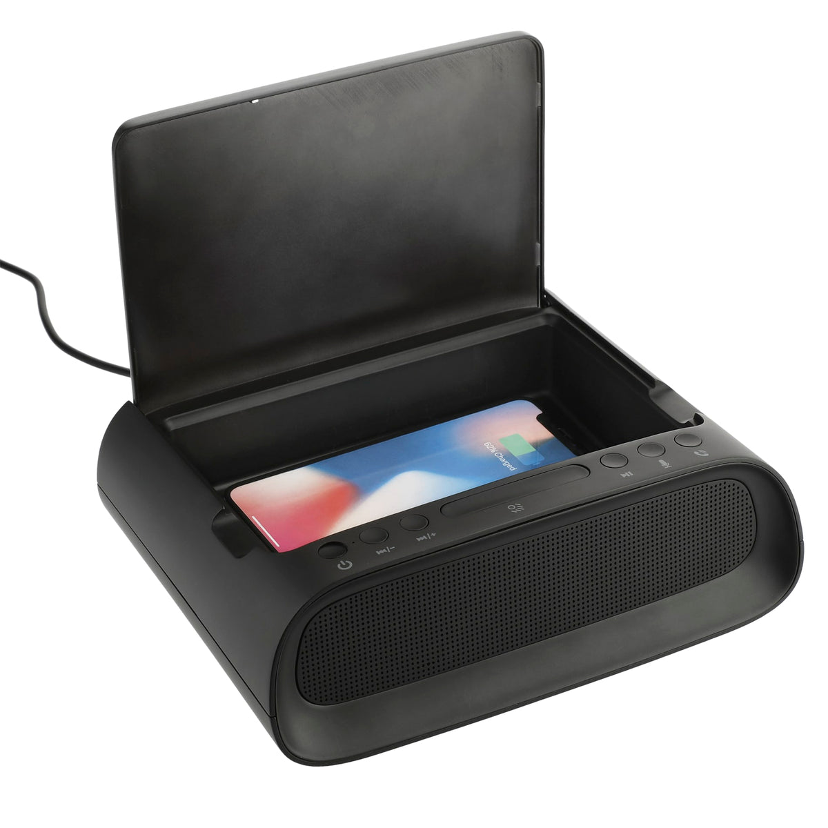 Black Desktop UV Sanitizer and Bluetooth Speaker