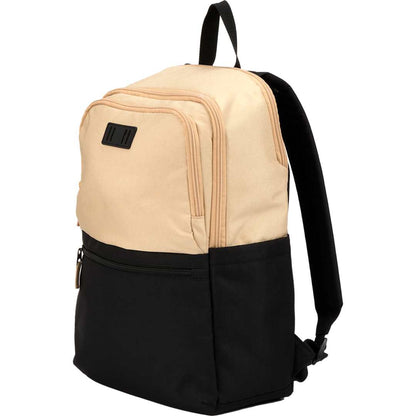 Black Duo Recycled 15" Laptop Backpack plain