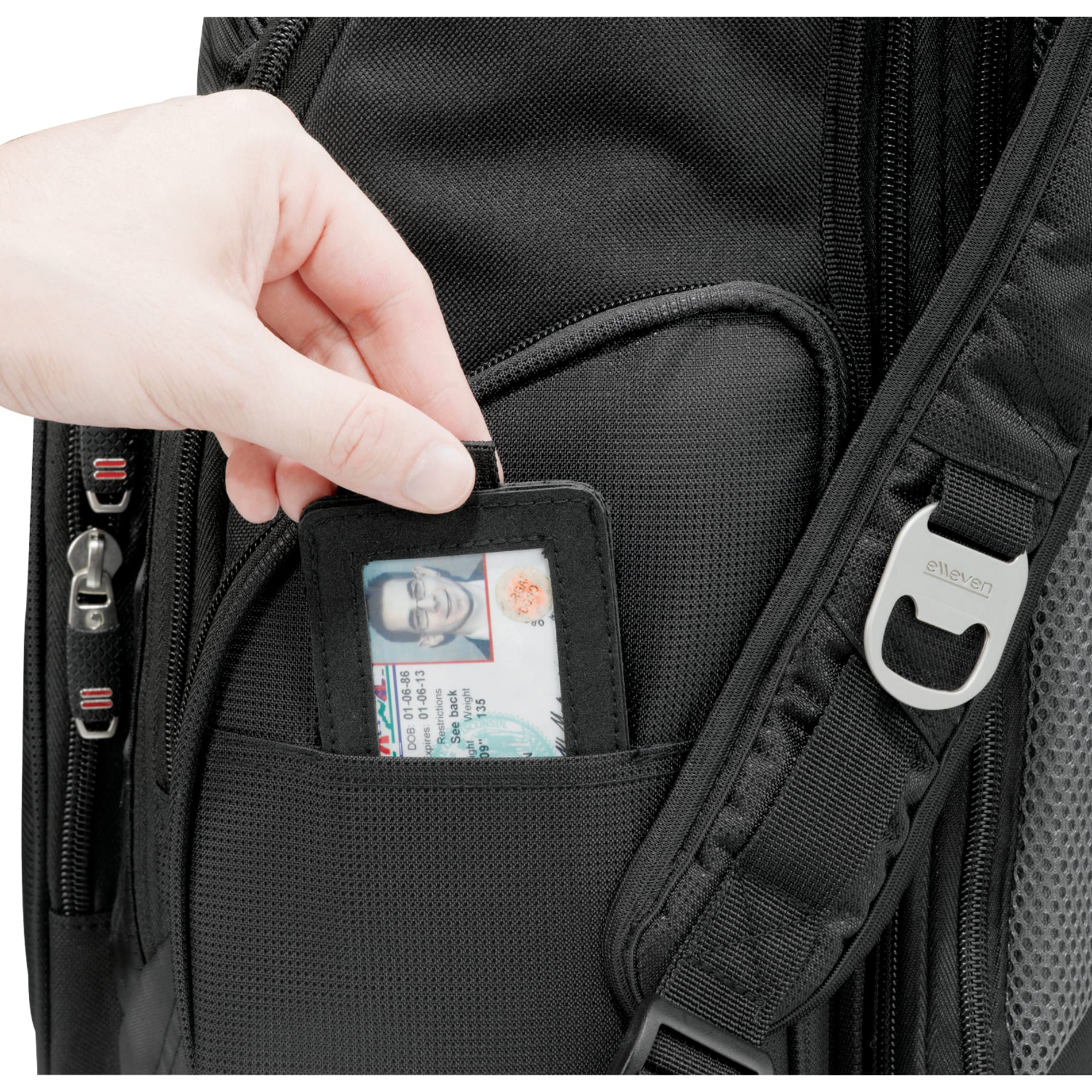 Black elleven™ Amped TSA 17" Computer Backpack