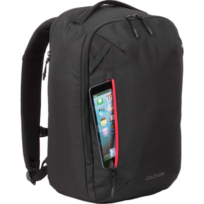 Black elleven™ Luminous 15" Recycled Laptop Backpack plain