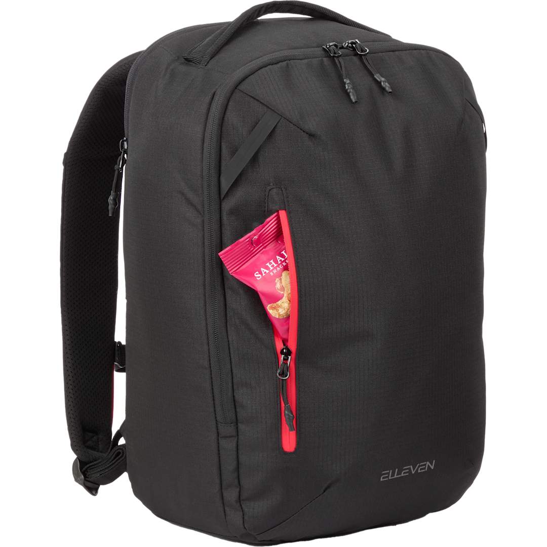 Black elleven™ Luminous 15" Recycled Laptop Backpack plain