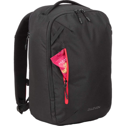 Black elleven™ Luminous 15" Recycled Laptop Backpack plain