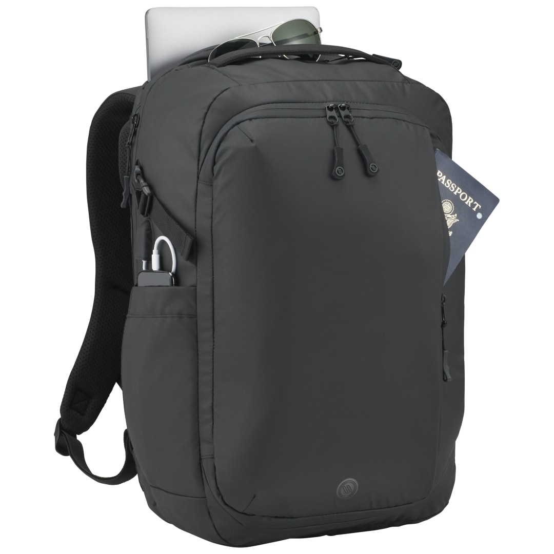 Black elleven™ Numinous 15" Computer Travel Backpack plain