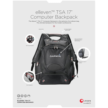 Black elleven™ TSA 17" Computer Backpack