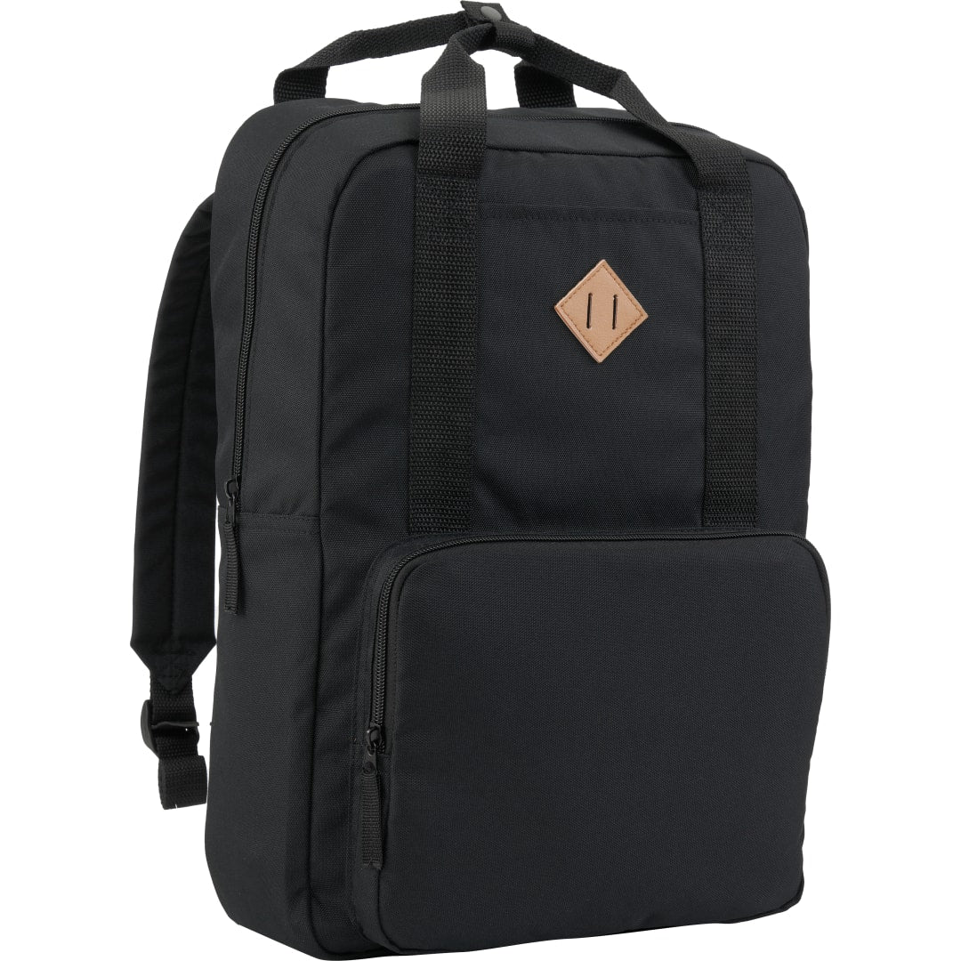Black Fife Recycled 15" Laptop Backpack plain