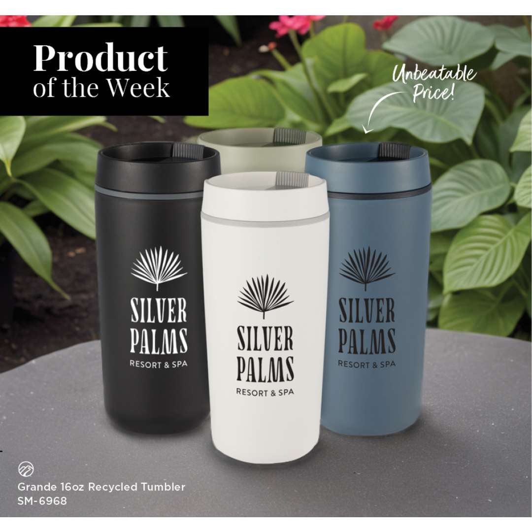 Black Grande 16oz Recycled Tumbler