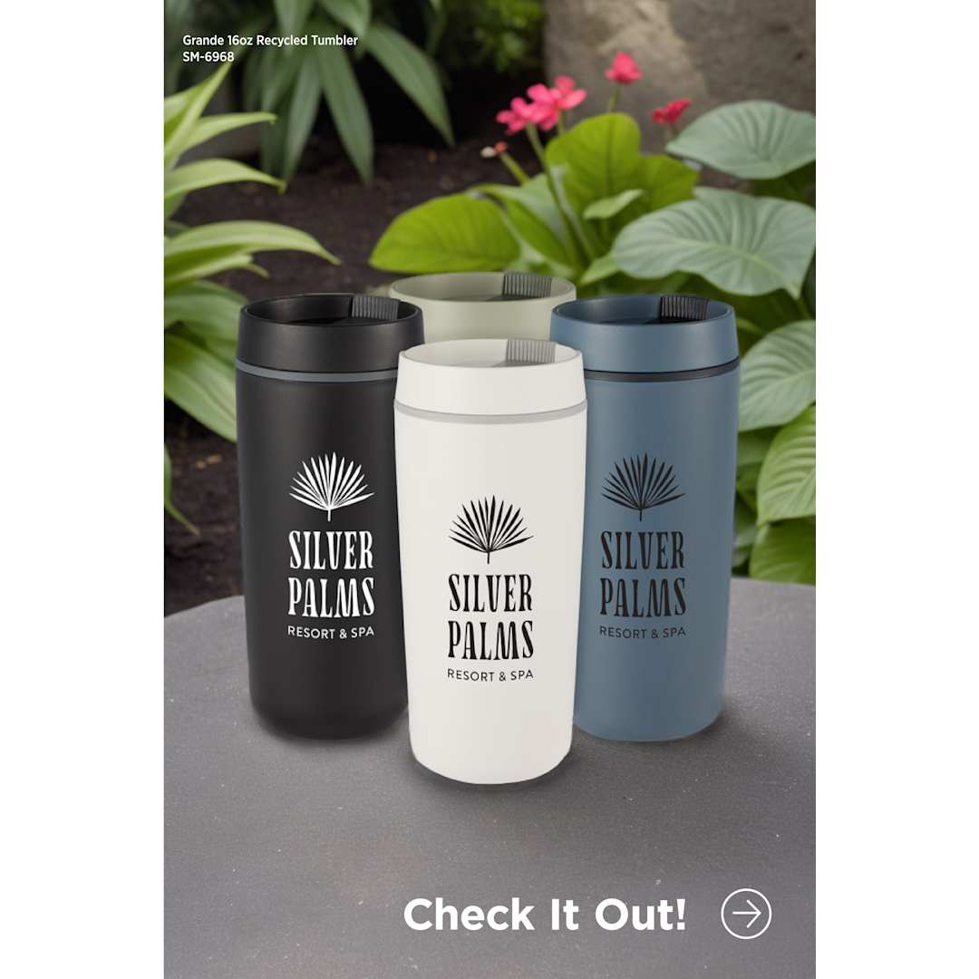 Black Grande 16oz Recycled Tumbler