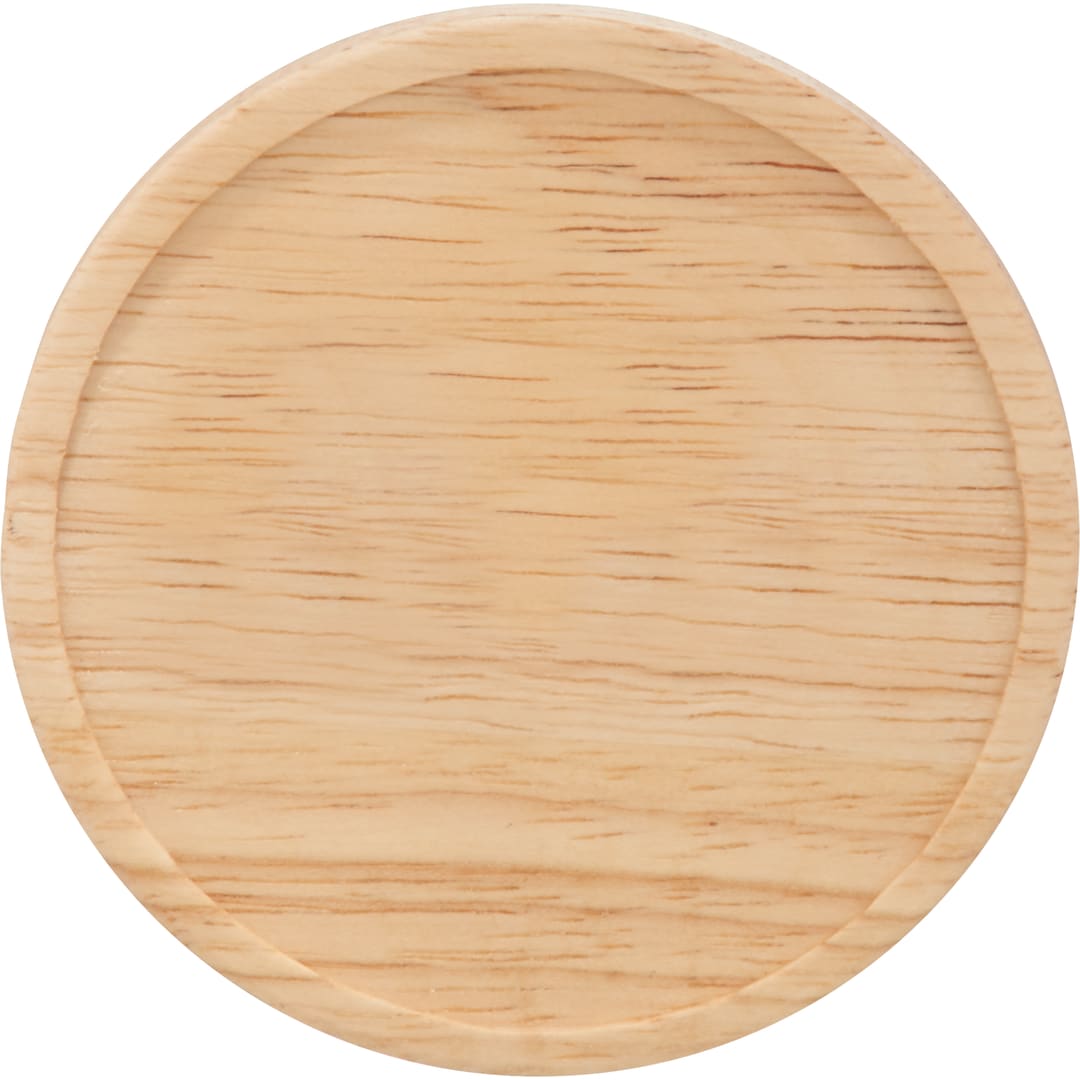 Black Hearth Ceramic Mug FSC®100% Wood Lid/Coaster 15oz