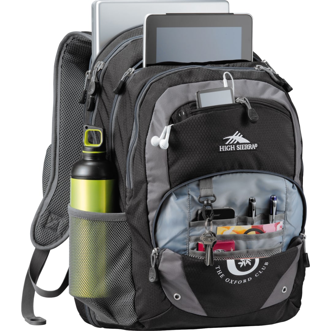 Black High Sierra Overtime Fly-By 17" Computer Backpack