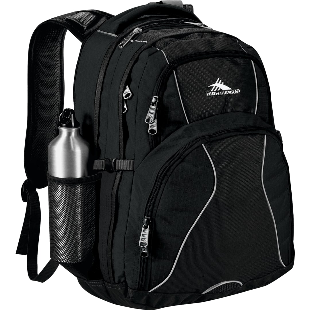 Black High Sierra Swerve 17" Computer Backpack plain