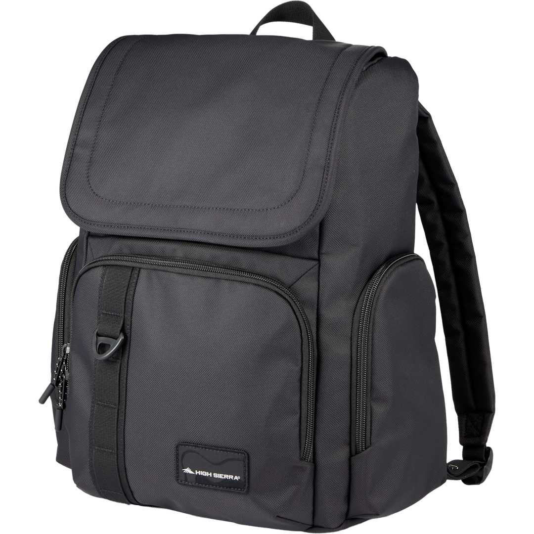 Black High Sierra Trekpoint Flap Backpack plain