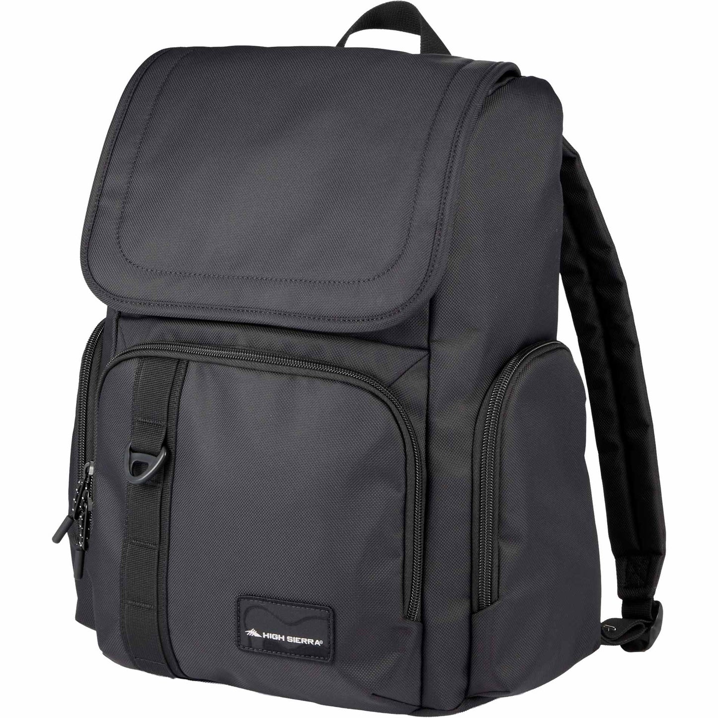 Black High Sierra Trekpoint Flap Backpack plain
