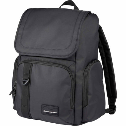 Black High Sierra Trekpoint Flap Backpack plain