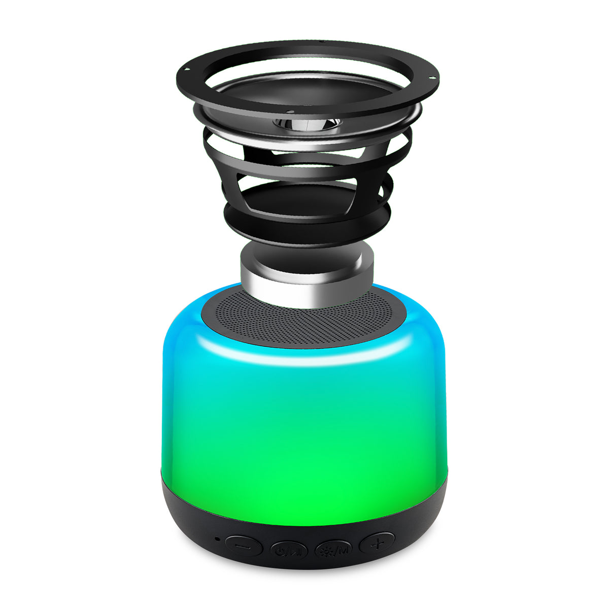 Black iLive™ Mini Lit Bluetooth Party Speaker plain