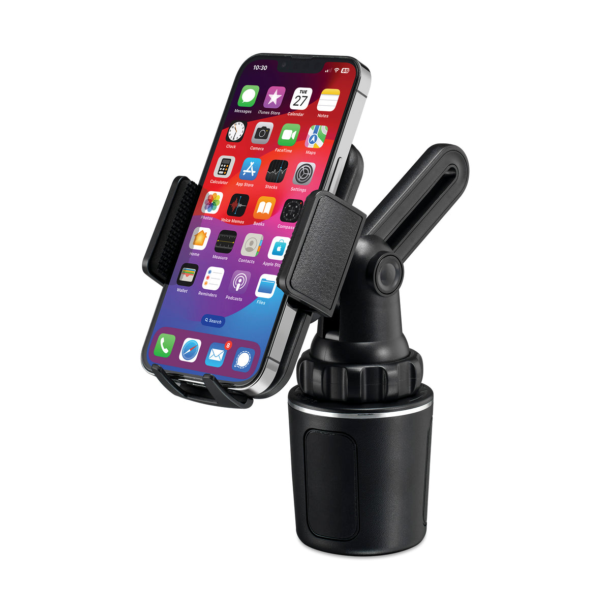 Black iLive™ Universal Cup Mount Mobile Phone Holder plain