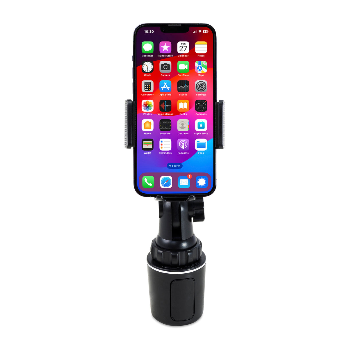 Black iLive™ Universal Cup Mount Mobile Phone Holder plain