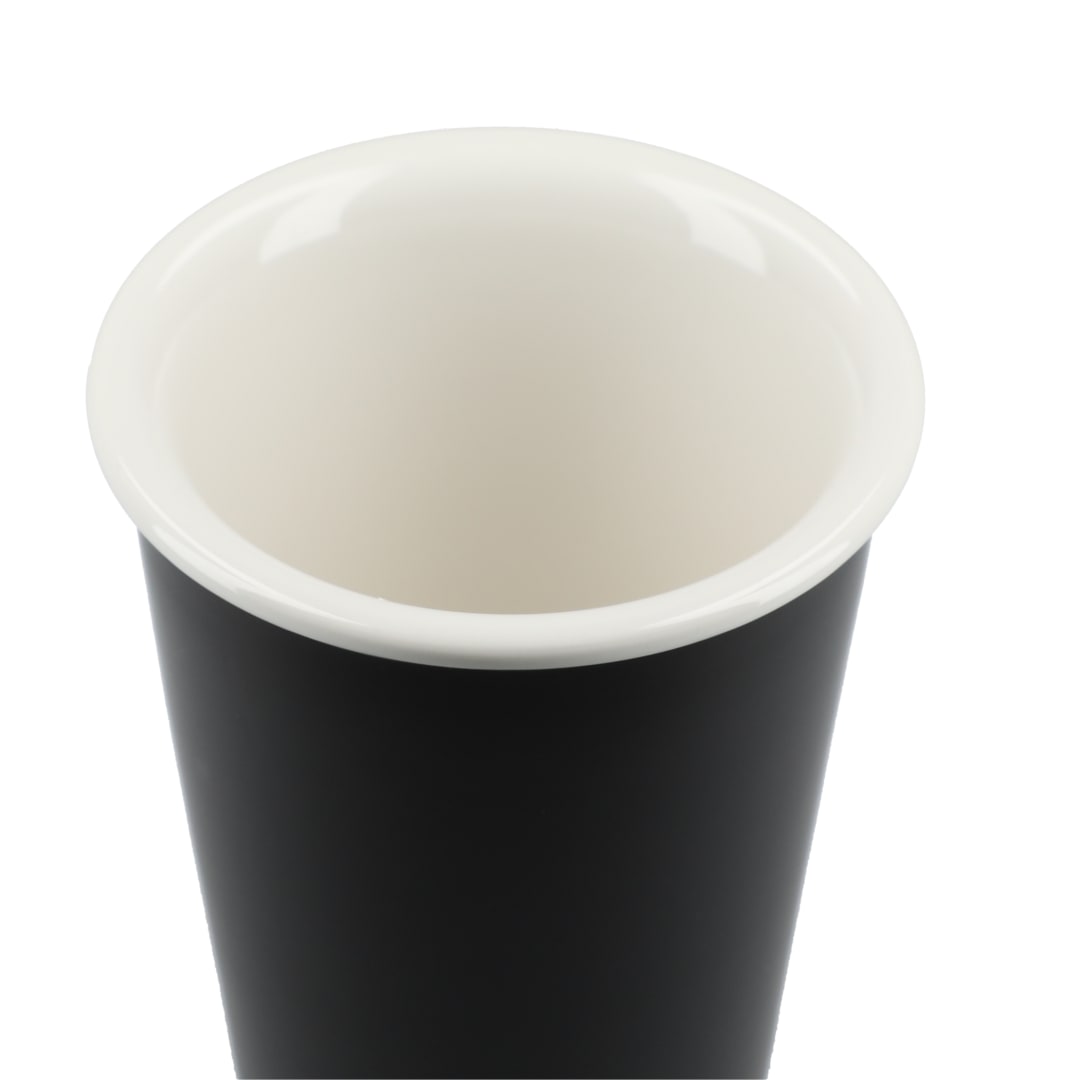 Black I'm not a paper cup 10oz ceramic tumbler plain