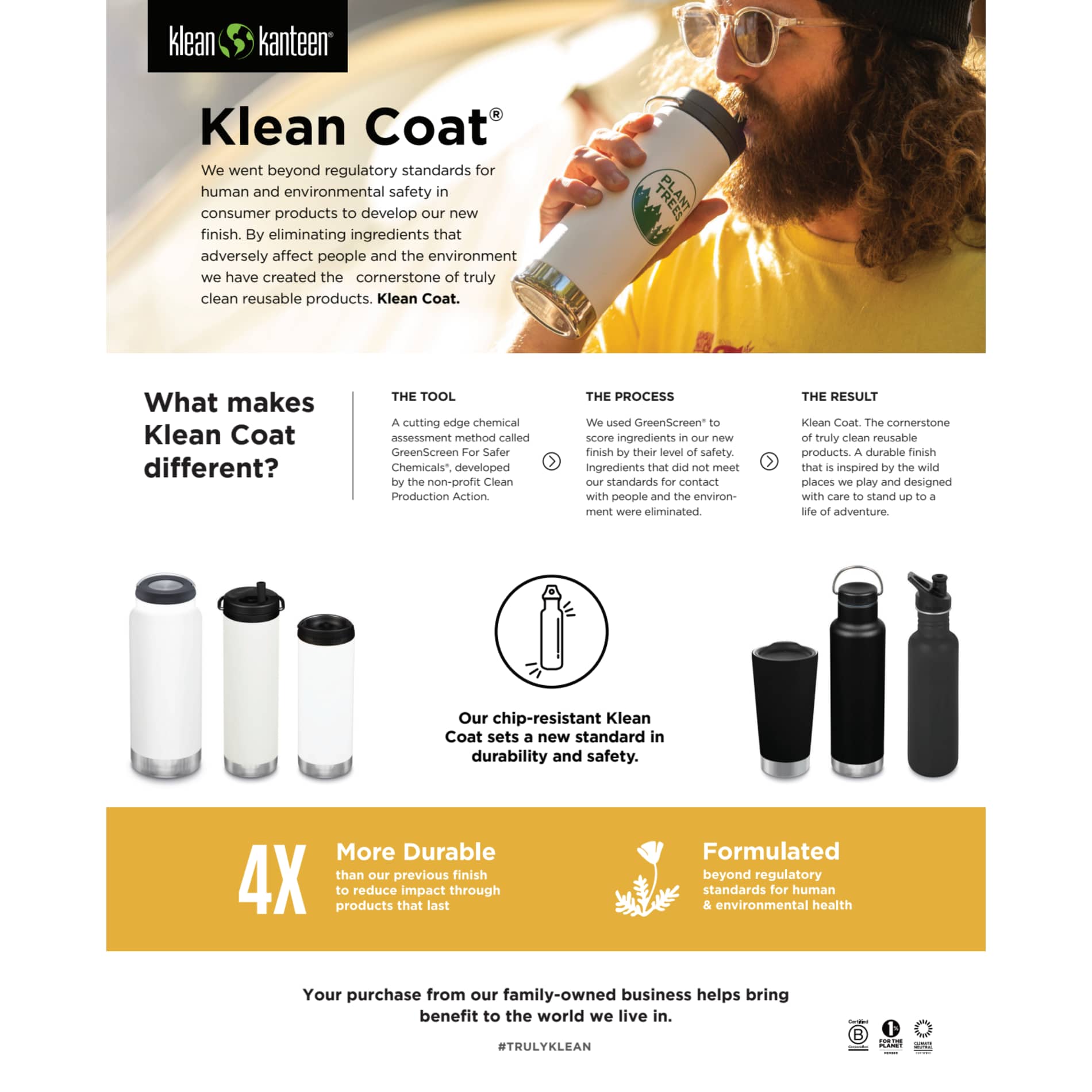 Black Klean Kanteen Eco Insulated Tumbler 16oz