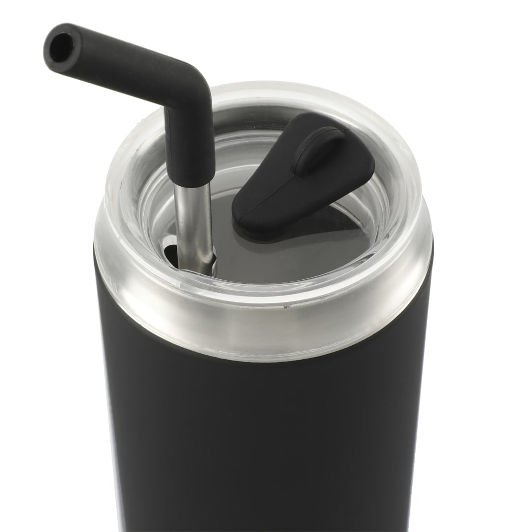 Black Marka Copper Vac Tumbler w/ SS straw 20oz