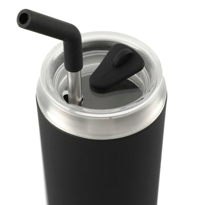 Black Marka Copper Vac Tumbler w/ SS straw 20oz
