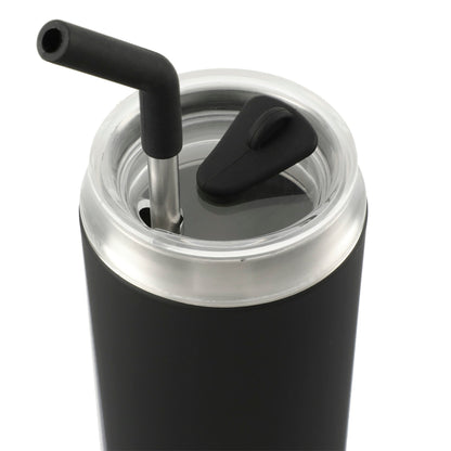 Black Marka Copper Vac Tumbler w/ SS straw 20oz