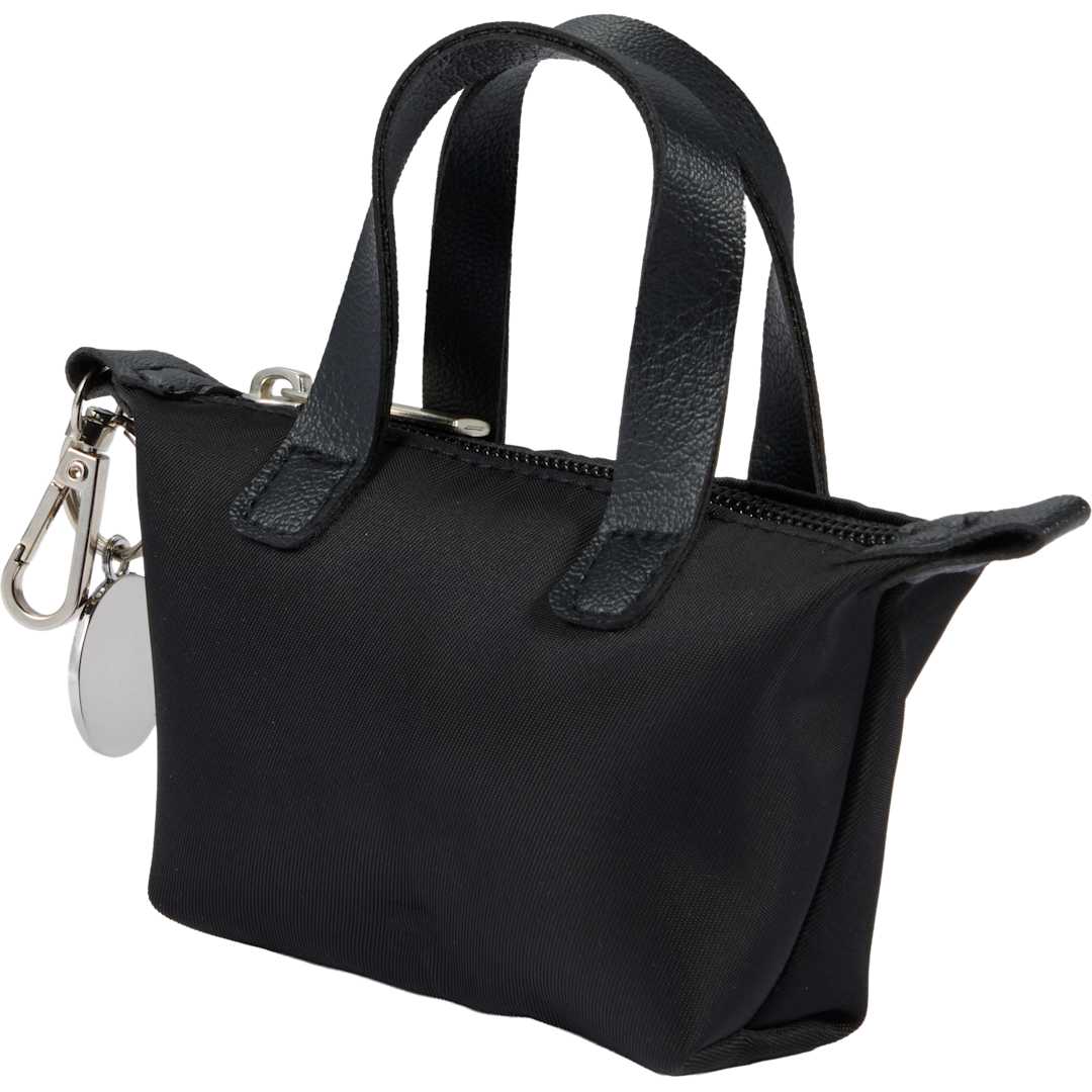 Black Mini Fontaine Tote Charm plain