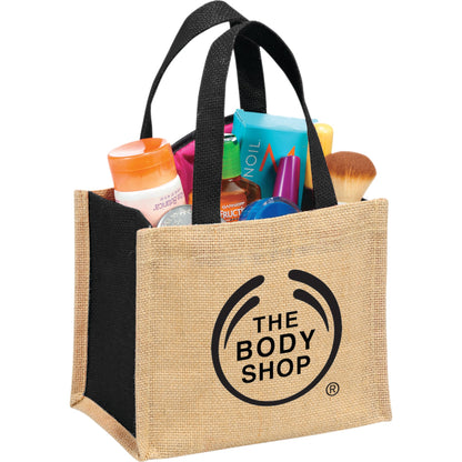 Black Mini Jute Gift Tote