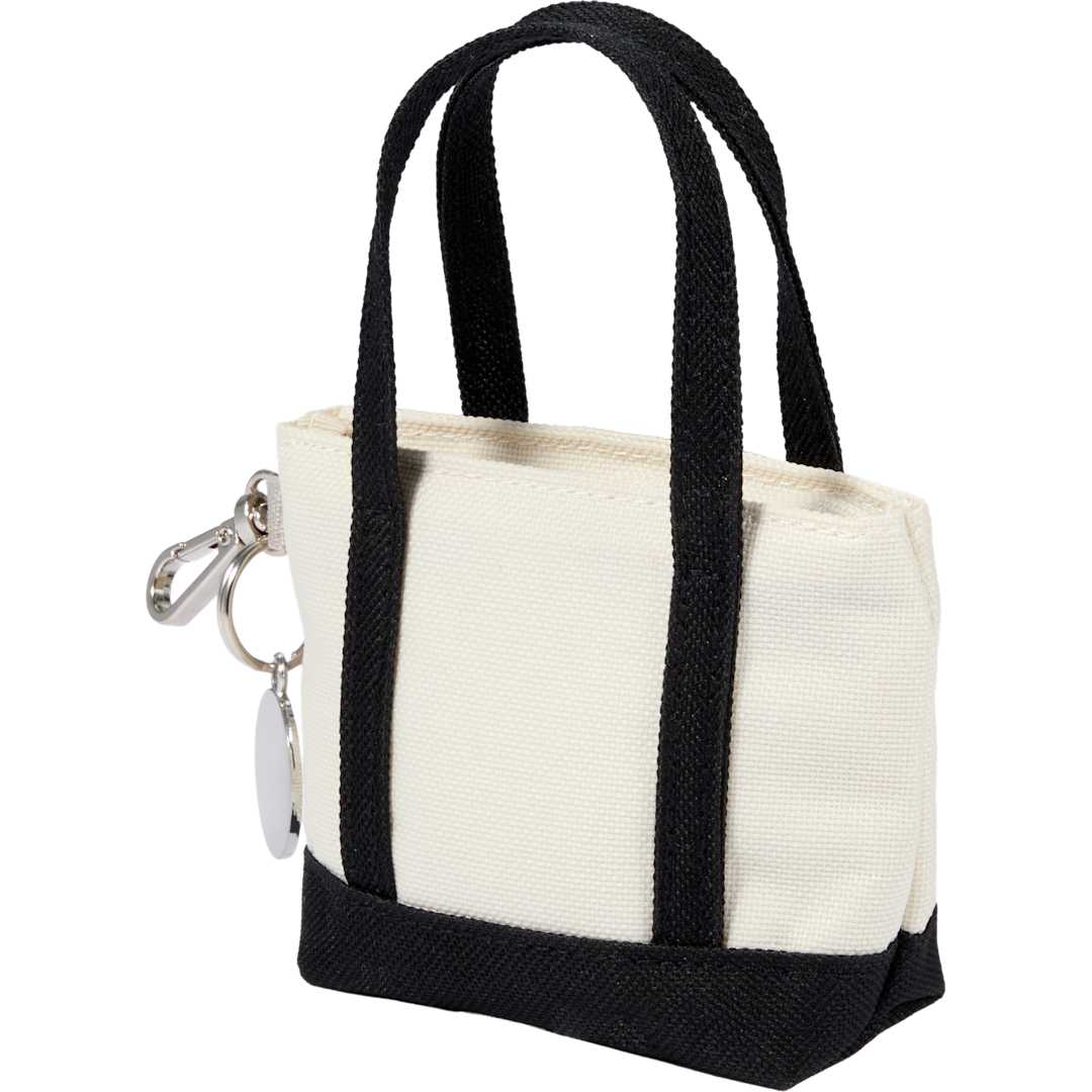 Black Mini Tote Bag Charm plain