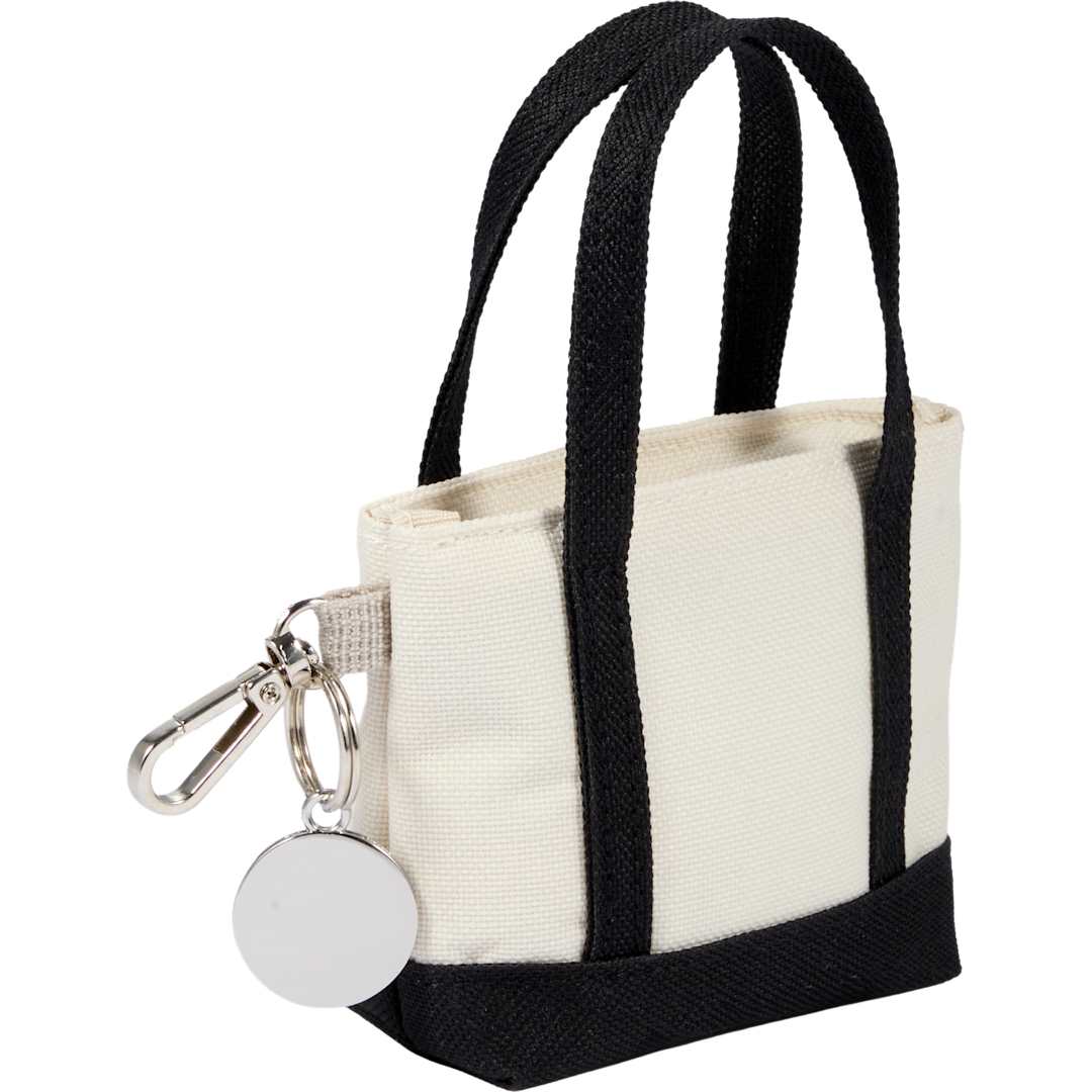 Black Mini Tote Bag Charm plain