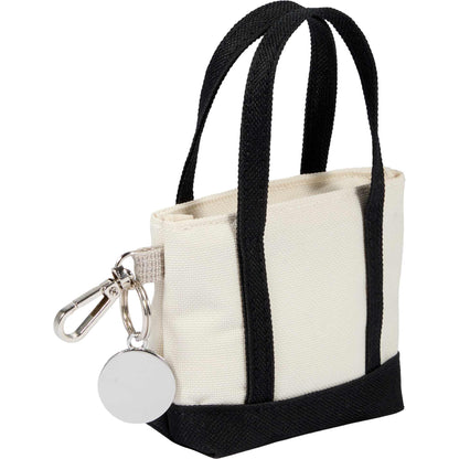 Black Mini Tote Bag Charm plain