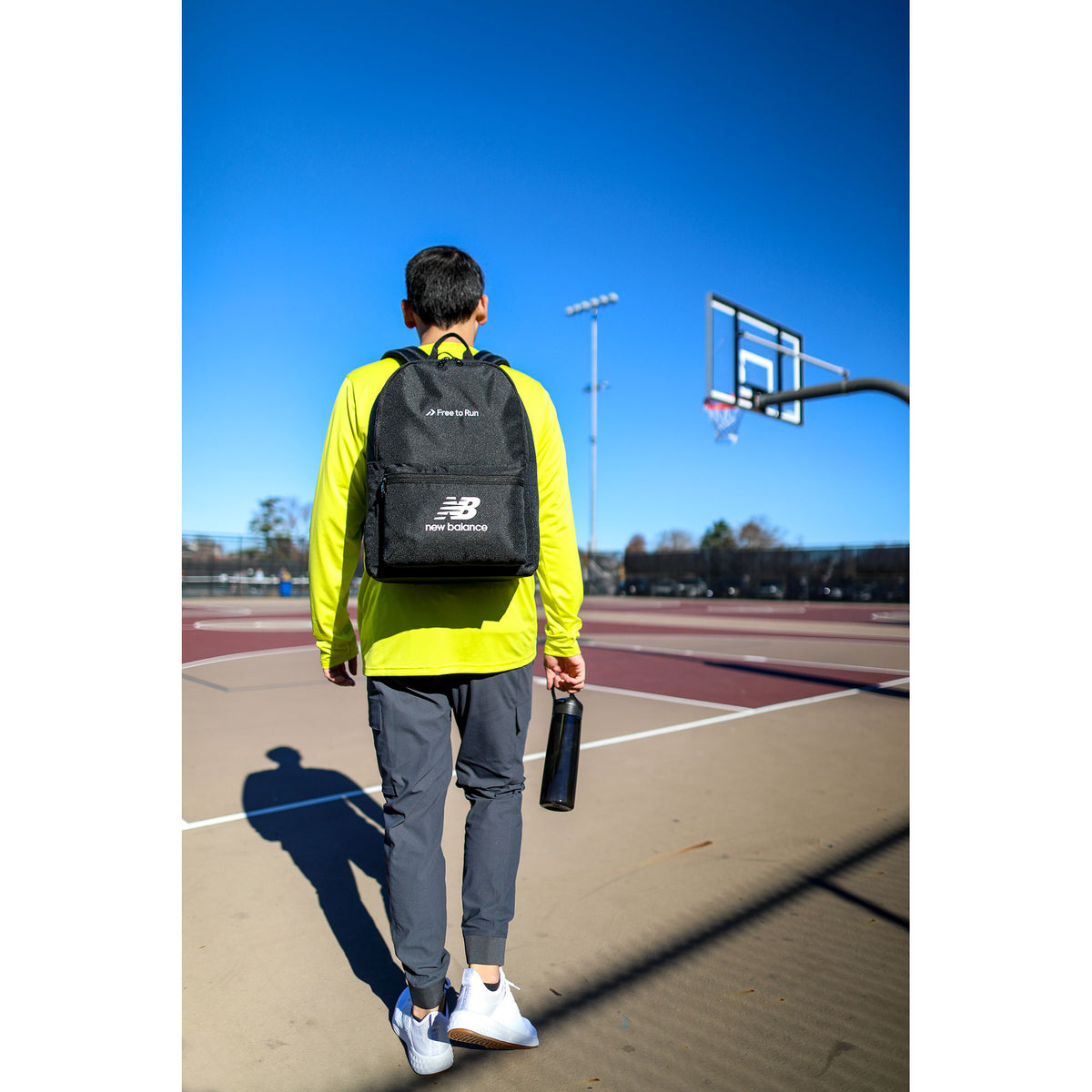 Black New Balance® Logo Round Backpack