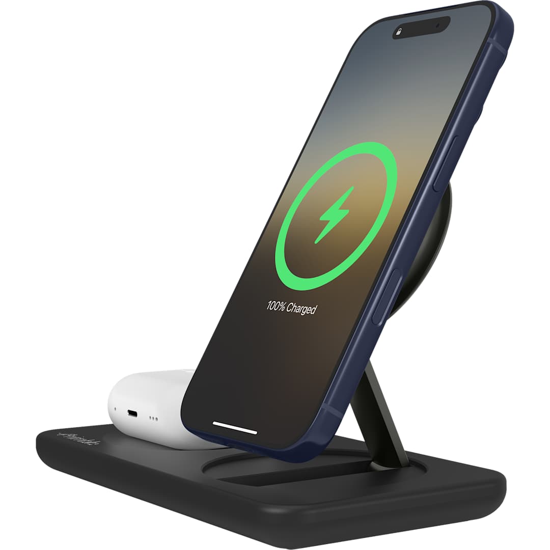 Black Nimble Podium 2-in-1 Wireless Charging Stand
